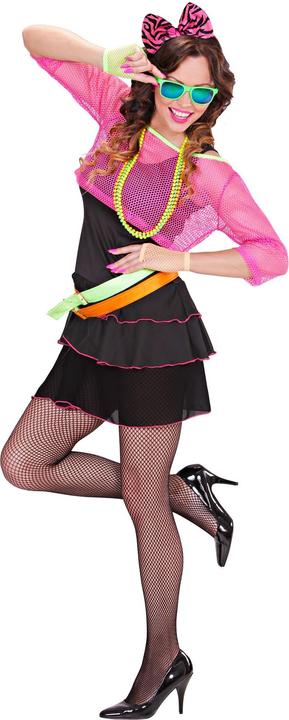 Actual product image Widmann 80s JAHRE GROUPIE GIRL (dress, net top, belt, headband with bow), S (S)