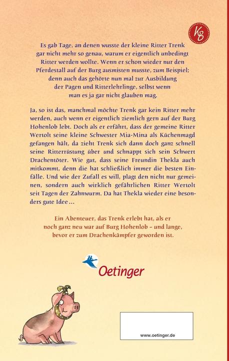 Produktbild Der kleine Ritter Trenk und der ganz gemeine Zahnwurm (Deutsch, Kirsten Boie, Barbara Scholz, 2013)