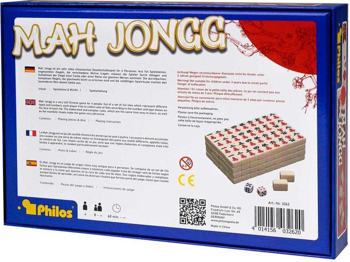 Actual product image Philos Mah Jongg plastic without Arabic characters (German)