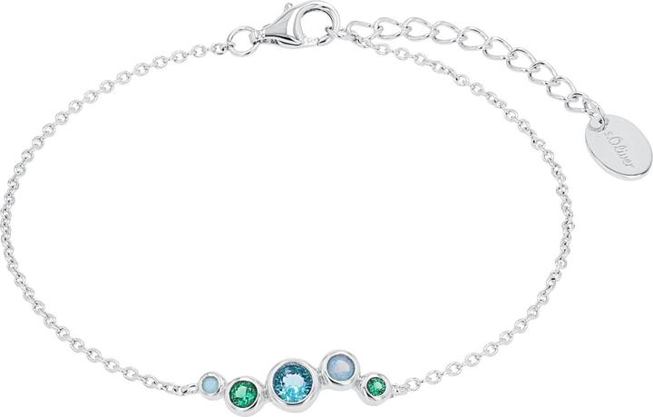 S.Oliver Armschmuck für Damen, 925 Sterling Silber, Zirkonia synth. (20 cm, Silber 925)