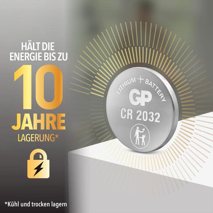 Produktbild GP Batteries Knopfzelle Lithium (10 Stk., CR2032, 220 mAh)