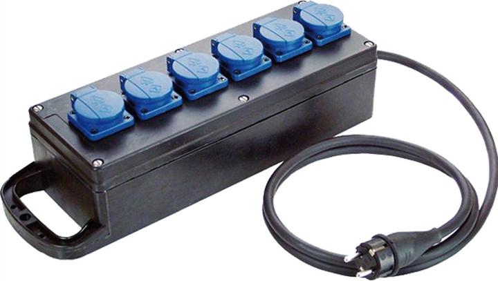 Image du produit Bachmann Câble d'extension d'alimentation - IEC 60309 16A (M) (6 x, CEE 7/3, 2 m)