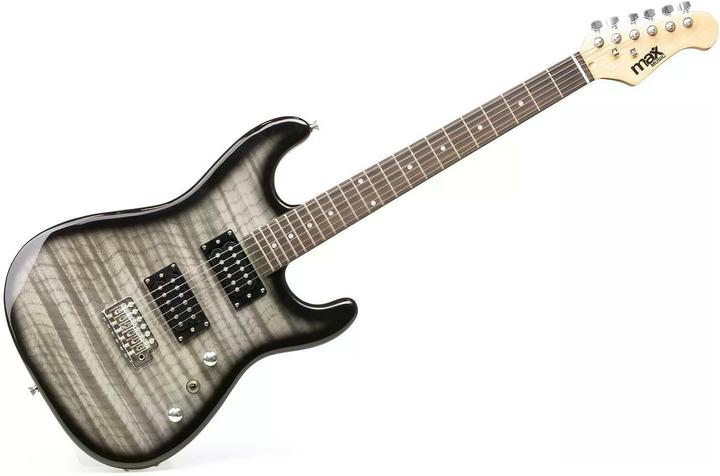 Actual product image Max Electric Guitar GigKit Quilted Style Black (Electric guitar, Wood)
