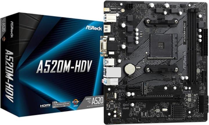 Produktbild AsRock A520M-HDV (AM4, AMD SoC, mATX)