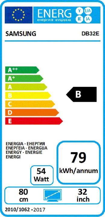 Energie-Label Samsung Db32e (1920 x 1080 Pixel, 32")