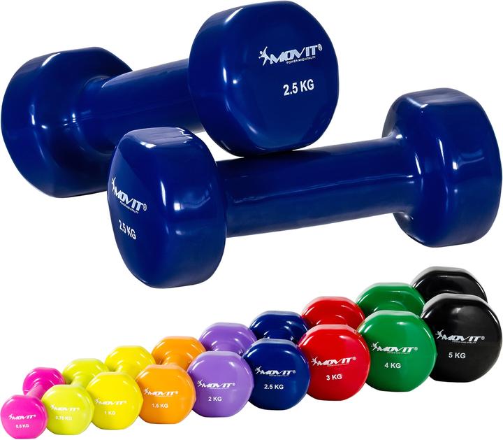 Actual product image Movit Profi Vinyl Hanteln 2er Set (2 x 2.5 kg)