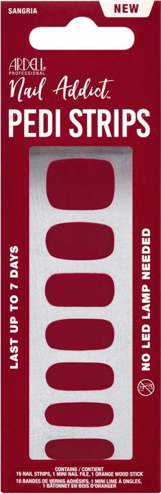 Energie-Label Ardell Nail Addict - Pedicure Strips Sangria (Red)