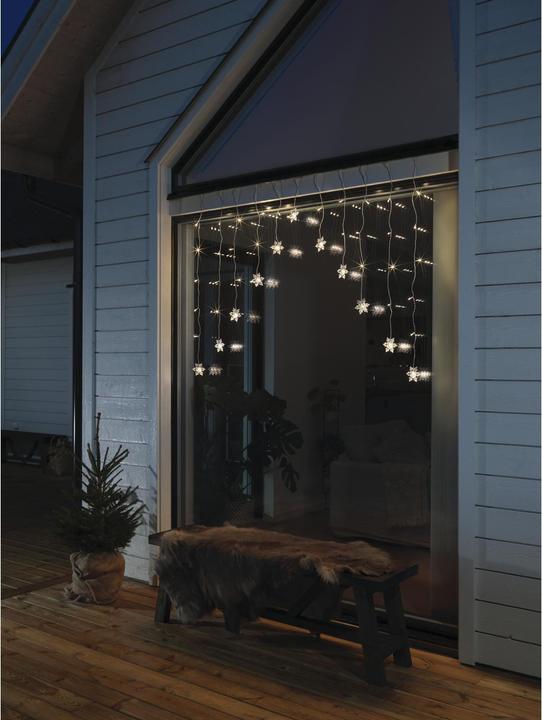 Produktbild Konstsmide LED-Lichtervorhang Schneeflocken, 41 LED, 1.4 m, Outdoor (1.40 m)
