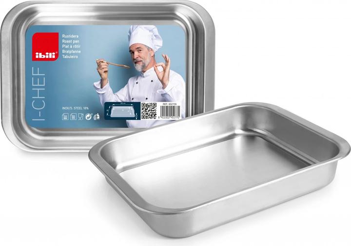 Image du produit Ibili Plat à four I-Chef 42,5 x 31 x 6,2 cm Pour une répartition uniforme de la chaleur et un rôtissage