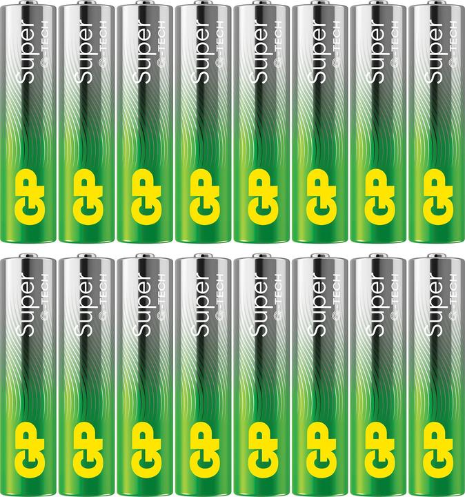 Actual product image GP Batteries GP Super Alkaline AAA battery, 24A/LR03, 16-pack (16 pcs., AAA)