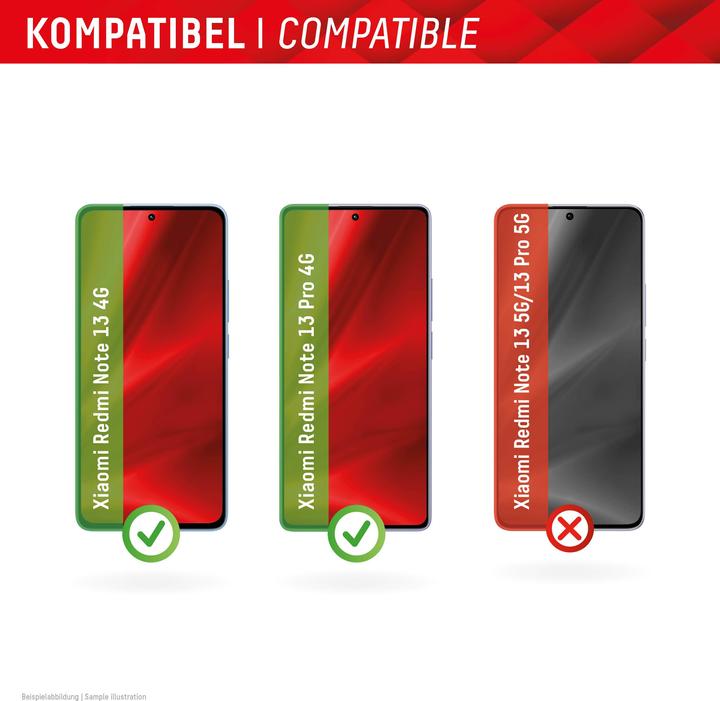 Image du produit Displex Real Glass, 2D Panzerglas (1 pièce(s), Xiaomi Redmi Note 13 4G, Xiaomi Redmi Note 13 Pro 4G, Xiaomi Poco M6 Pro)