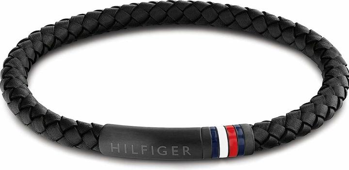 Immagine prodotto Tommy Hilfiger Bracciale famiglia intrecciata in pelle (19 cm, Cuoio)