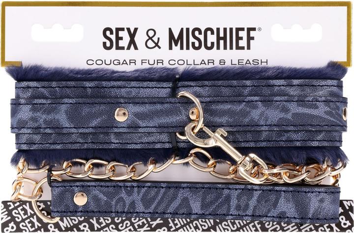 Image du produit Sportsheets Collier et Laisse en Fourrure Cougar - Noir