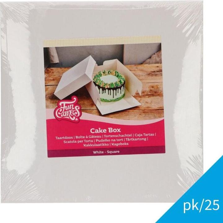 Produktbild FunCakes Tortenbox Weiss 25x25x15 cm pk/25