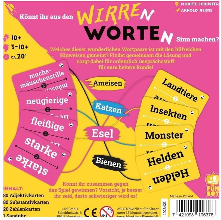 Productafbeelding Funbot FUND0014 - Wirre Worte, kaartspel, voor 3-10 spelers, vanaf 10 jaar (uitgave DE) (Duits)