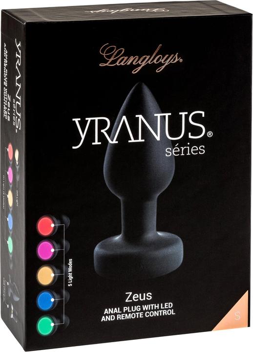 Actual product image Langloys Zeus Anal Plug with Remote Control S
