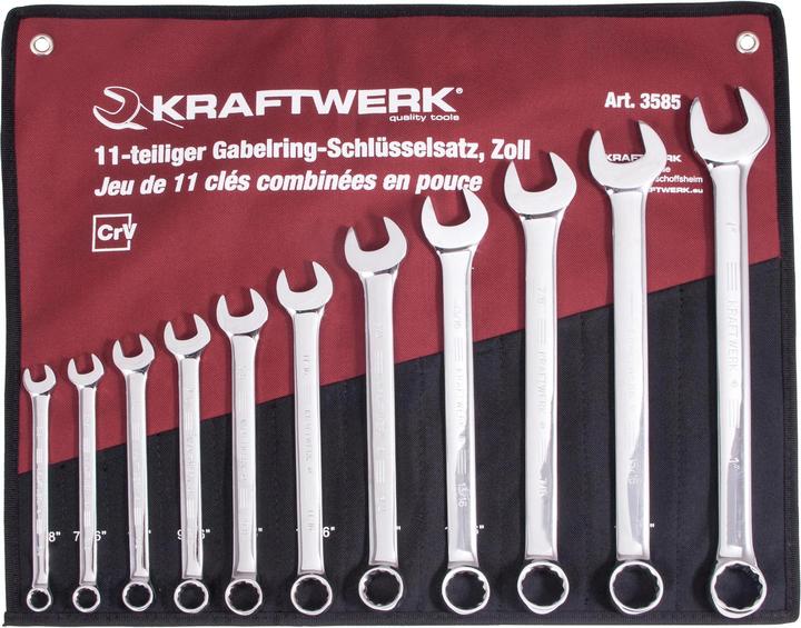 Actual product image Kraftwerk Open-ended ring spanner (3/8", 7/16", 1/2", 9/16", 5/8", 11/16", 3/4", 13/16", 7/8", 15/16", 1")