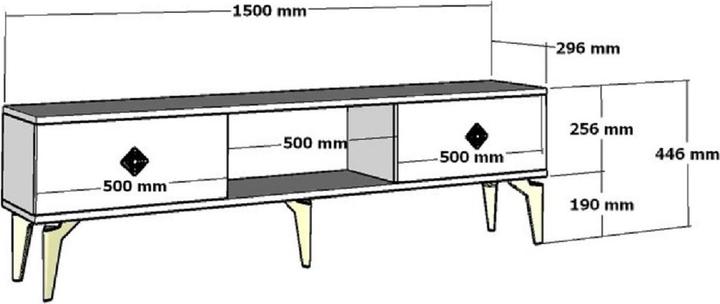 Image du produit Kalune Design Varna (150 x 44.5 x 29.5 cm)