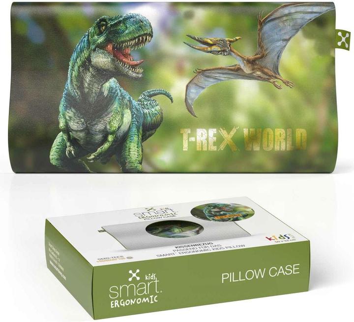 Actual product image Smartsleep Children's Pillowcase Ergonomic T-Rex-World 50 x 32 cm
