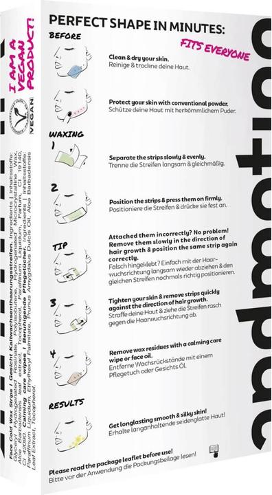 Actual product image Andmetics Face wax strips (20 x)