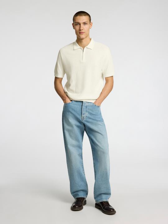 Produktbild Selected Homme Slhcran Ss Knit Structure Half Zip Polo (M)