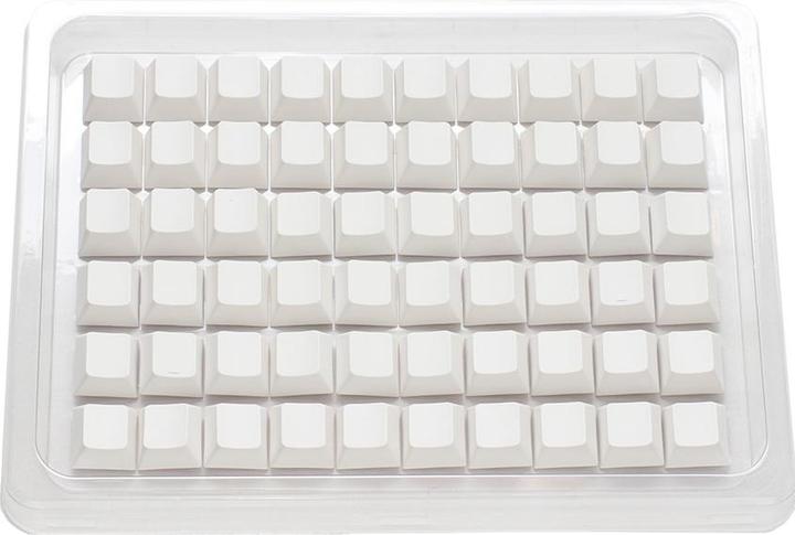 Ducky Blank white PBT set, cherry profile - 133 keycaps