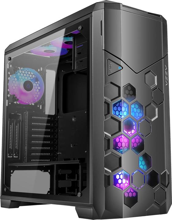 Azza Va Fulltower ATX Storm 6000B ARGB(Win-Glass,4xRGB)2xUSB (ATX, E-ATX, mATX)