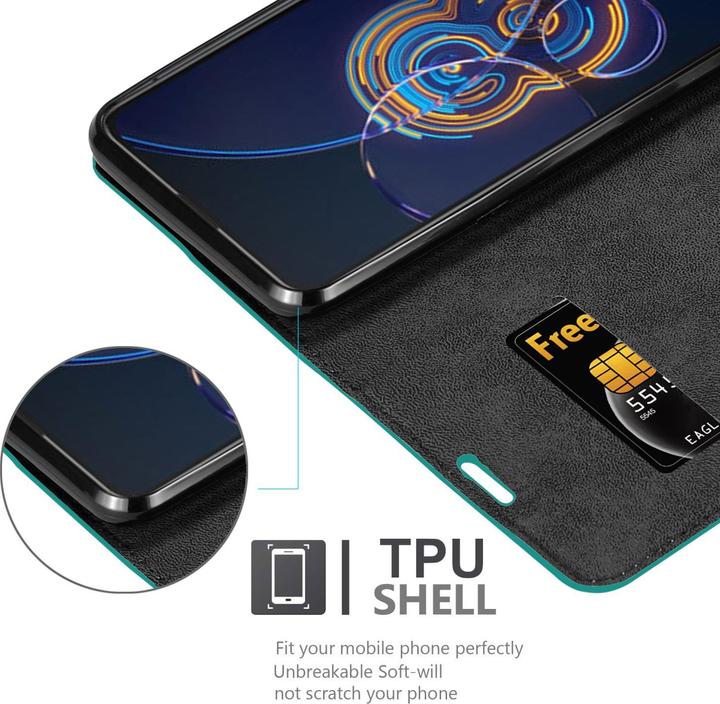 Actual product image Cadorabo Book Invis. Magnet sleeve (Asus Zenfone 8 Flip)
