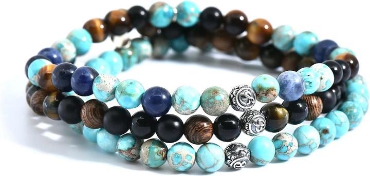 Image du produit Balibay Davin (20.50 cm, Lapis-lazuli, Onyx, Œil de faucon, Pierre précieuse, Bois, Argent sterling 925, Jaspe, Tourmaline)