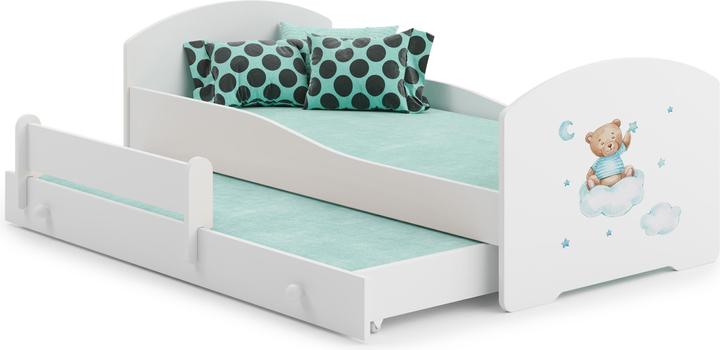 Immagine prodotto ADRK Furniture Letto matrimoniale con materassi PEPE II TEDDY BEAR E CLOUD 160x80 (160 x 80 cm)