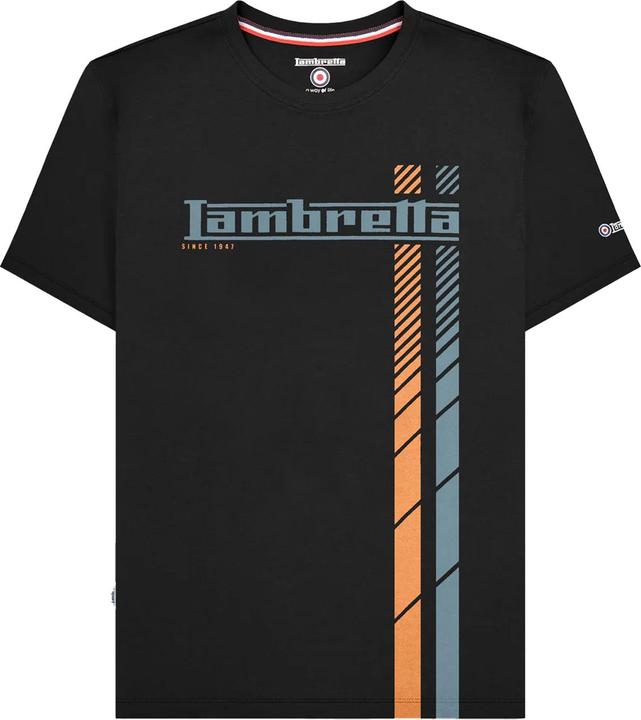 Actual product image Lambretta Mens SS25 Racing Stripe Big & Tall T-Shirt (XXL)