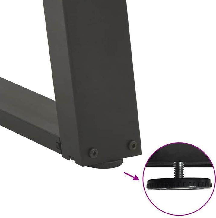 Immagine prodotto VidaXL Gambe per tavolino a U 2 pezzi Gamba del tavolo in acciaio antracite 50x(30-31) cm