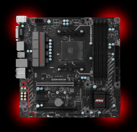 MSI B350m Mortar (AM4, AMD B350, mATX)