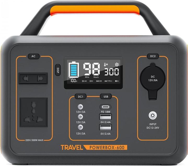 Actual product image Volt Polska Przeno?na stacja zasilania TRAVEL POWERBOX OPTI 600 (230 Wh, 2.75 kg)