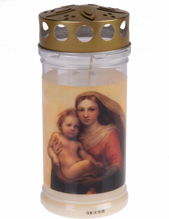 Produktbild Herzog Kerzen Grabkerze Memoriam Ø 7 cm Madonna (1 Stk.)