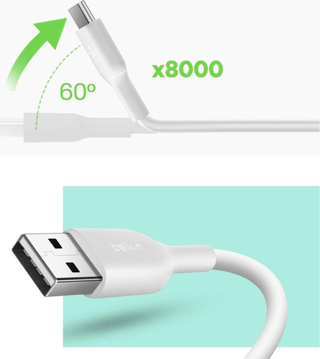 Produktbild Belkin USB A – USB C (1 m, USB 2.0)