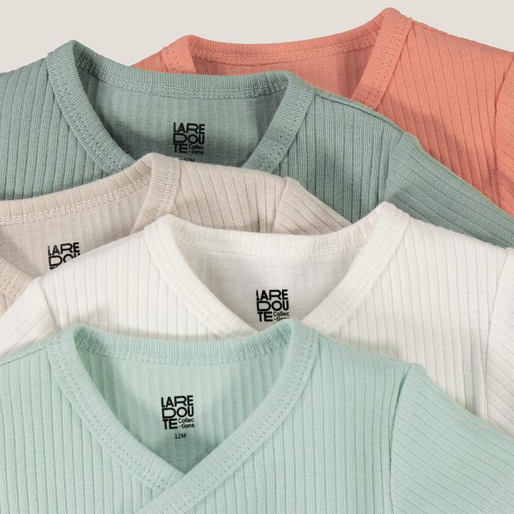 Actual product image La Redoute Collections 5-pack short-sleeved bodysuits (54)