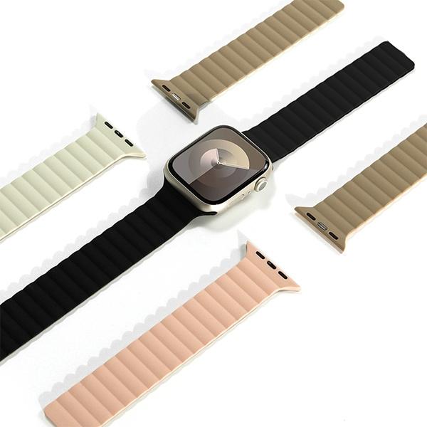 Image du produit Araree pasek Silicone Link Apple Watch 42/44/45/49mm biało-zielony/warm white-khaki AR70-01907C (Silicone)