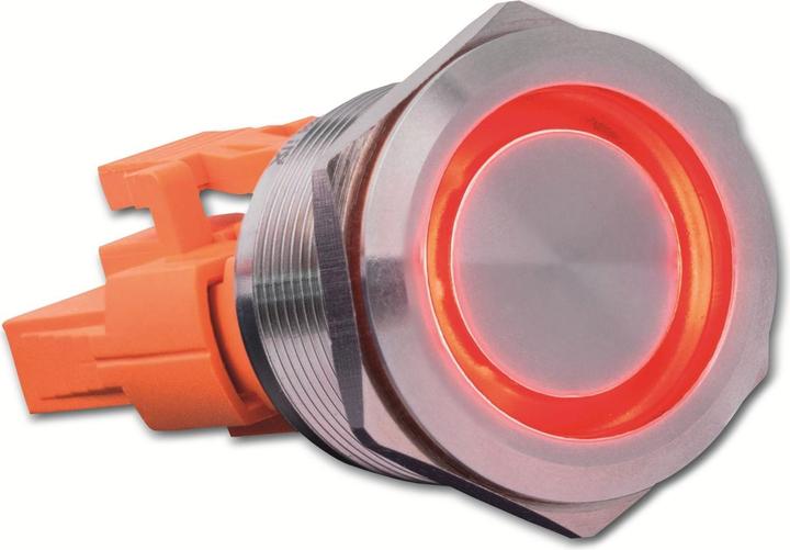 Joy-it BUTTON22C-M-RD Tastschalter 250 V/AC 15 A 1 x Ein/(Aus) IP67, IK10 tastend 1 St.
