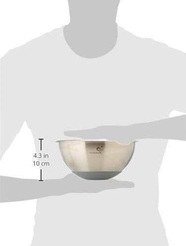 Actual product image de Buyer Round impact bowl Ø 20cm, silicone-coated bottom (20 cm, 2.10 l, 1 x)