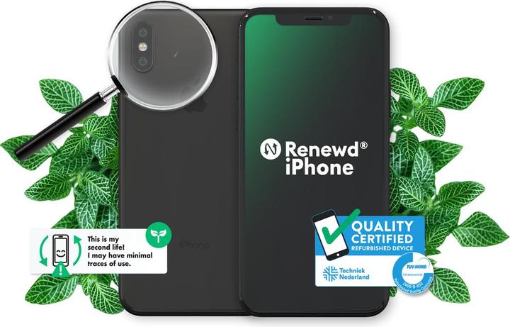 Produktbild Renewd iPhone X (64 GB, Grau/anthrazit, 5.80", 12 Mpx, Single SIM, A / Wie neu)
