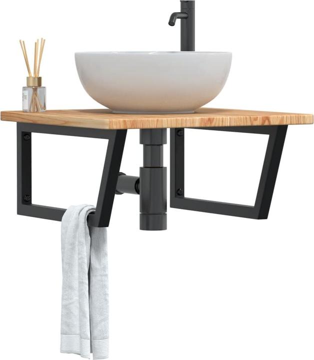 Immagine prodotto VidaXL Piano di lavoro per lavabo con supporto e rovere