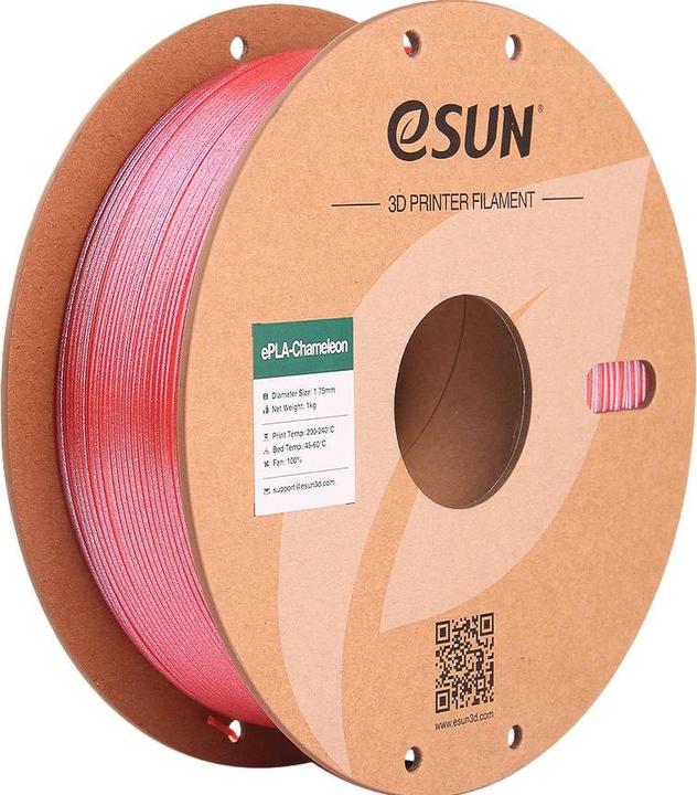 Actual product image eSUN ePLA-Chameleon raspberry red filament 1.75mm 1Kg (PLA, 1.75 mm, 1000 g, Red)