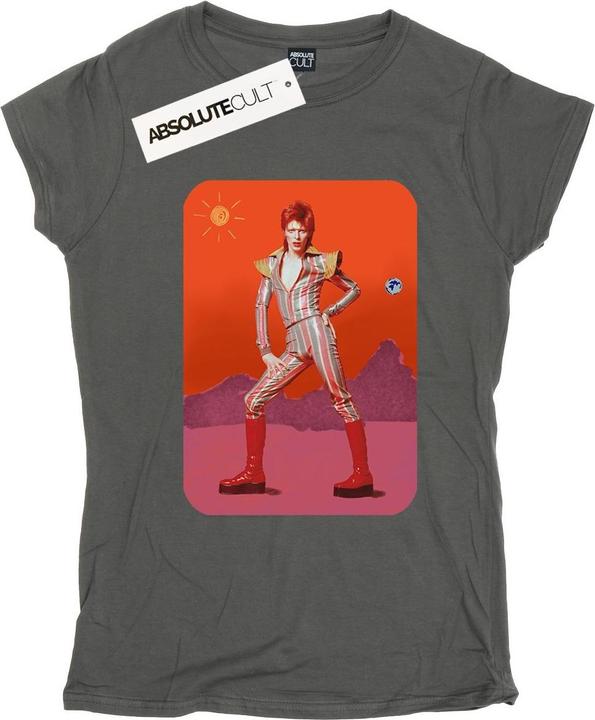 Actual product image David Bowie Womens/Ladies On Mars Cotton T-Shirt (XL)