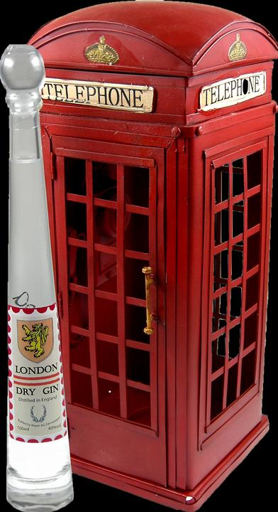 Actual product image Mayer - the gift factory Telephone Cabin London with London Dry Gin (1 x 10 cl)