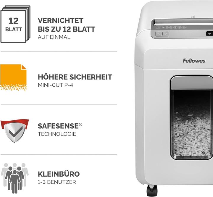 Actual product image Fellowes Powershred® 12Ms mini particle cut shredder (Particle cut)