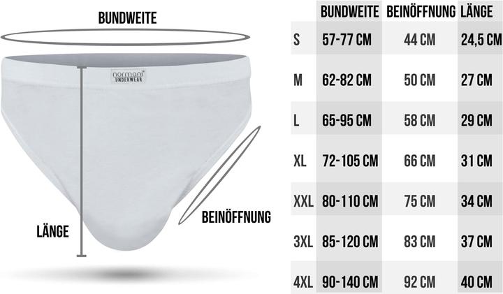 Image du produit Normani Slip 3 pièces pour homme fabriqué en 100% coton (S, M, L, XL, XXL, 3XL, 4XL, Lot de 3)