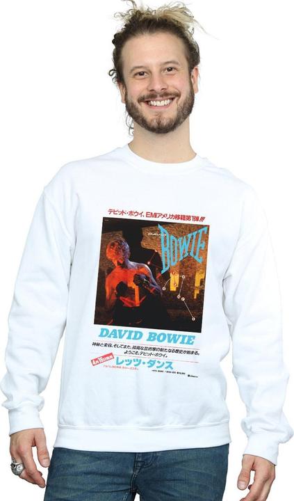 Actual product image David Bowie Mens Asian Poster Sweatshirt (XXL)