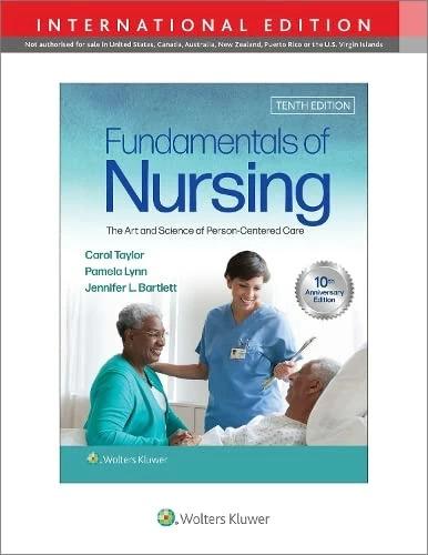 Produktbild Fundamentals of Nursing (Englisch, Pamela B Lynn, Jennifer L Bartlett, Carol R. Taylor, 2022)