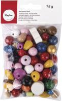 Actual product image Rayher Wooden beads colorful, 75 g